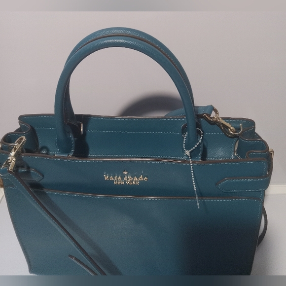 KATE SPADE STACI‎ MEDIUM SATCHEL DARK PEACOCK - Picture 9 of 9